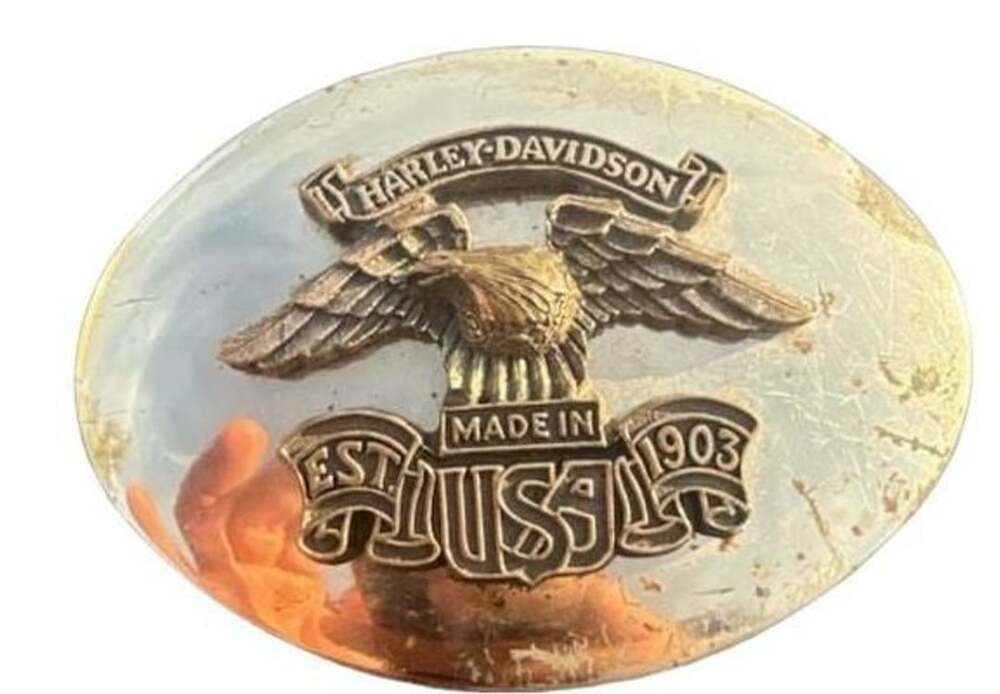 Harley-Davidson Eagle Made In USA Est 1903 Belt Buckle Silver Brass